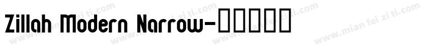 Zillah Modern Narrow字体转换